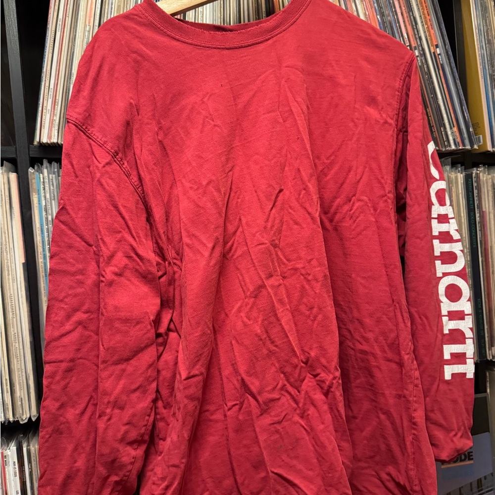 Carhartt Red Long Sleeve Tee with Crew Neck